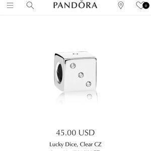 Rare authentic Las Vegas dice pandora charm